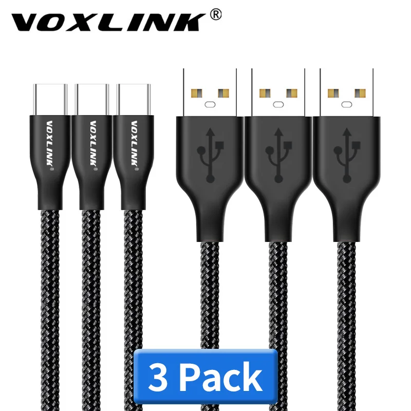 VOXLINK usb type C USB 2,4 кабель USB C type-C кабель для синхронизации и зарядки для samsung huawei P20/OnePlus 2/ZUK Z1/LG G5/Xiaomi 8SE/HTC10