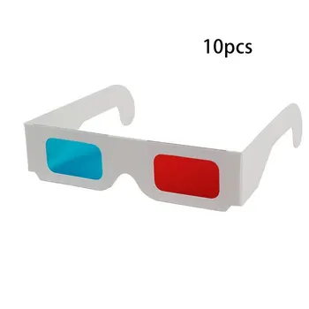 

50pcs/100pcs/10pcs/lot Universal Paper Anaglyph 3D Glasses Paper 3D Glasses View Anaglyph Red/Blue 3D Glass For Movie Video
