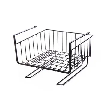 

Iron Mesh Shelf Basket Cupboard Cabinet Door Organizer Rack Closet Holders Hanging Under Shelf Storage Basket Rack Organizer