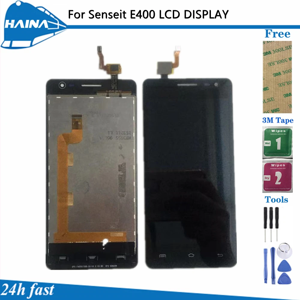 For Senseit E400 LCD Display + Touch Screen Digitizer Assembly Accessories Phone Replacement | Мобильные телефоны и