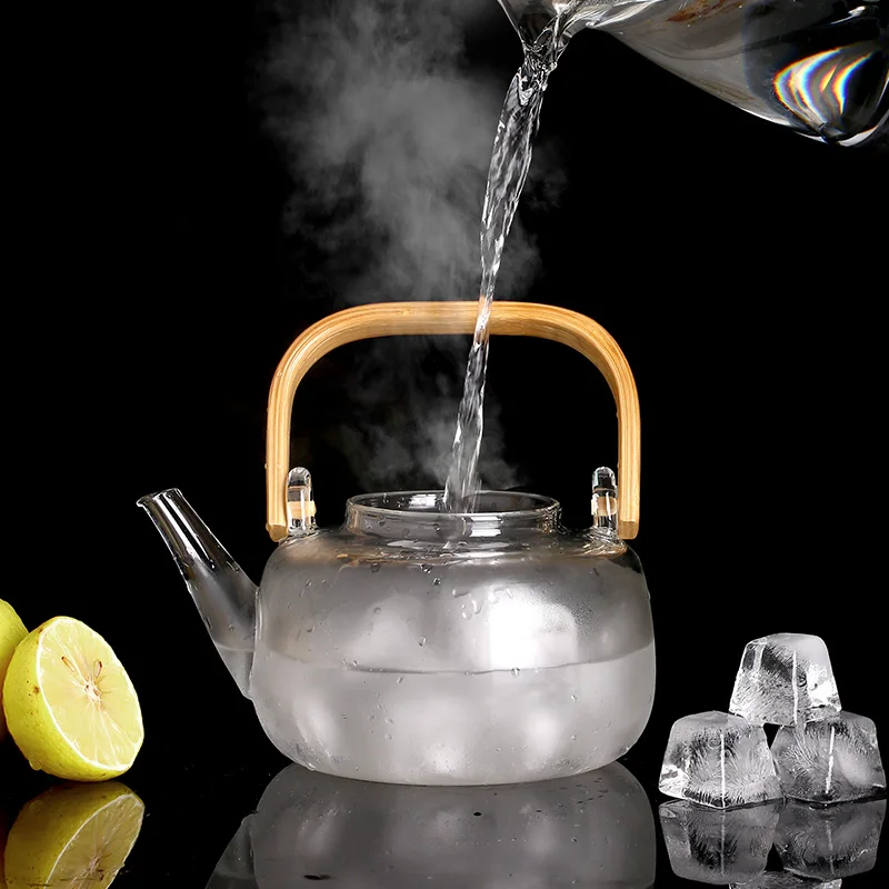 Glassware Small Clear Borosilicate Drinking Glass Chinese Loose Tea pot  Kettle With Stainless Steel Strainer Infuser And Lid - AliExpress