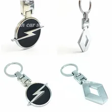 Новая мода 3D металлический сплав цинка двухсторонний Логотип Автомобильный брелок автомобильный брелок для ключей для Renault Opel и других брендов