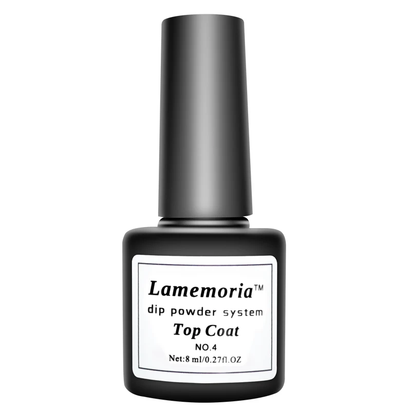 Top coat Новинка, 1 коробка, 10 мл, светящиеся порошки для ногтей, светящиеся в темноте, погружные блестки, украшение, длинный, последний, УФ-гель, натуральный, сухой, без лампы - Цвет: Top coat