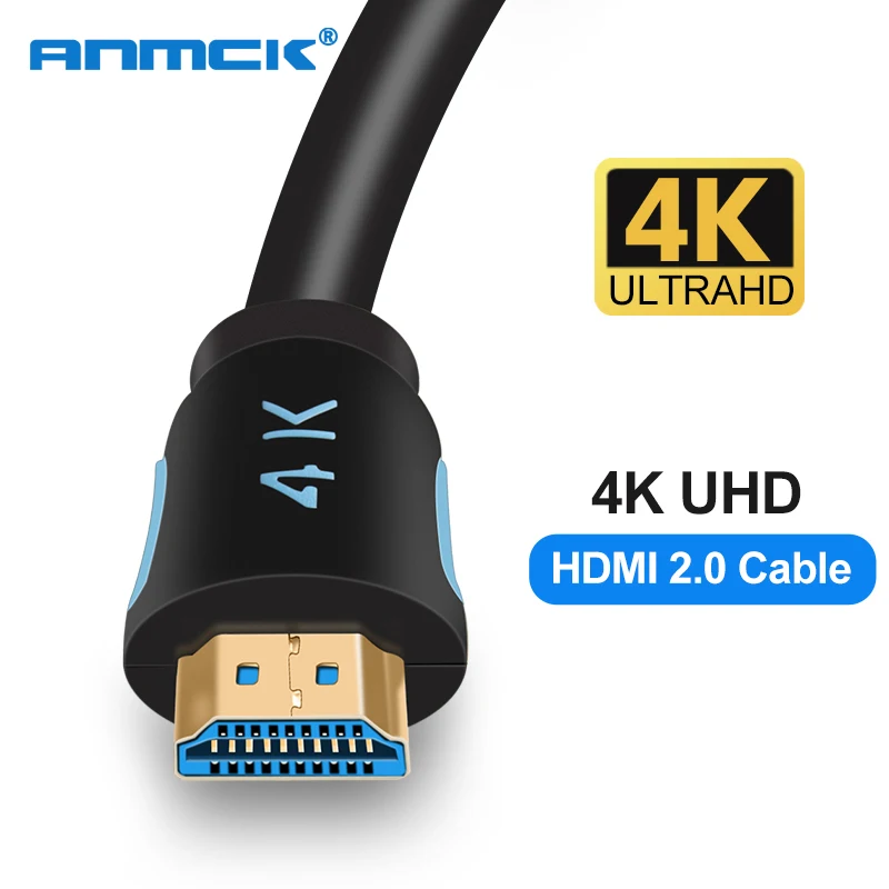 Anmck hdmi кабель 4k 2,0 HDMI для HDMI 3m 5m 8m 10m 15m Поддержка ARC 3D HDR 4K 60Hz Ultra HD для Splitter Switch PS4 TV Box проектор