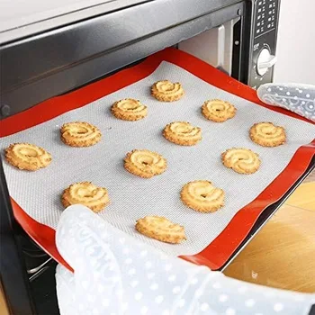 

Non-Stick Silicone Baking Mats Cookie Pad Rolling Dough Mat High Temperature Resistant Glass Fiber Batters Flour Fondant
