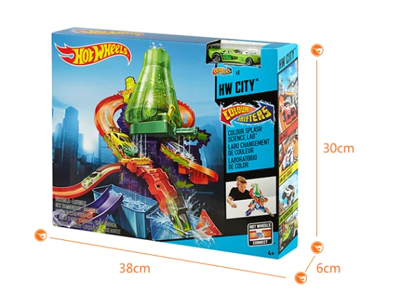 Горячие колеса цветные брызги Science Lab автомобильные треки с разными цветами s