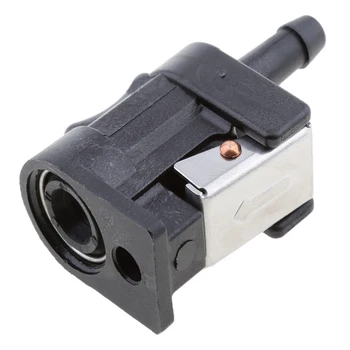 

Engine Fuel Line Tank Connector for Yamaha Outboard Motor Black Plastic 6mm Hose Arrow Marked On Body Portable Practical New