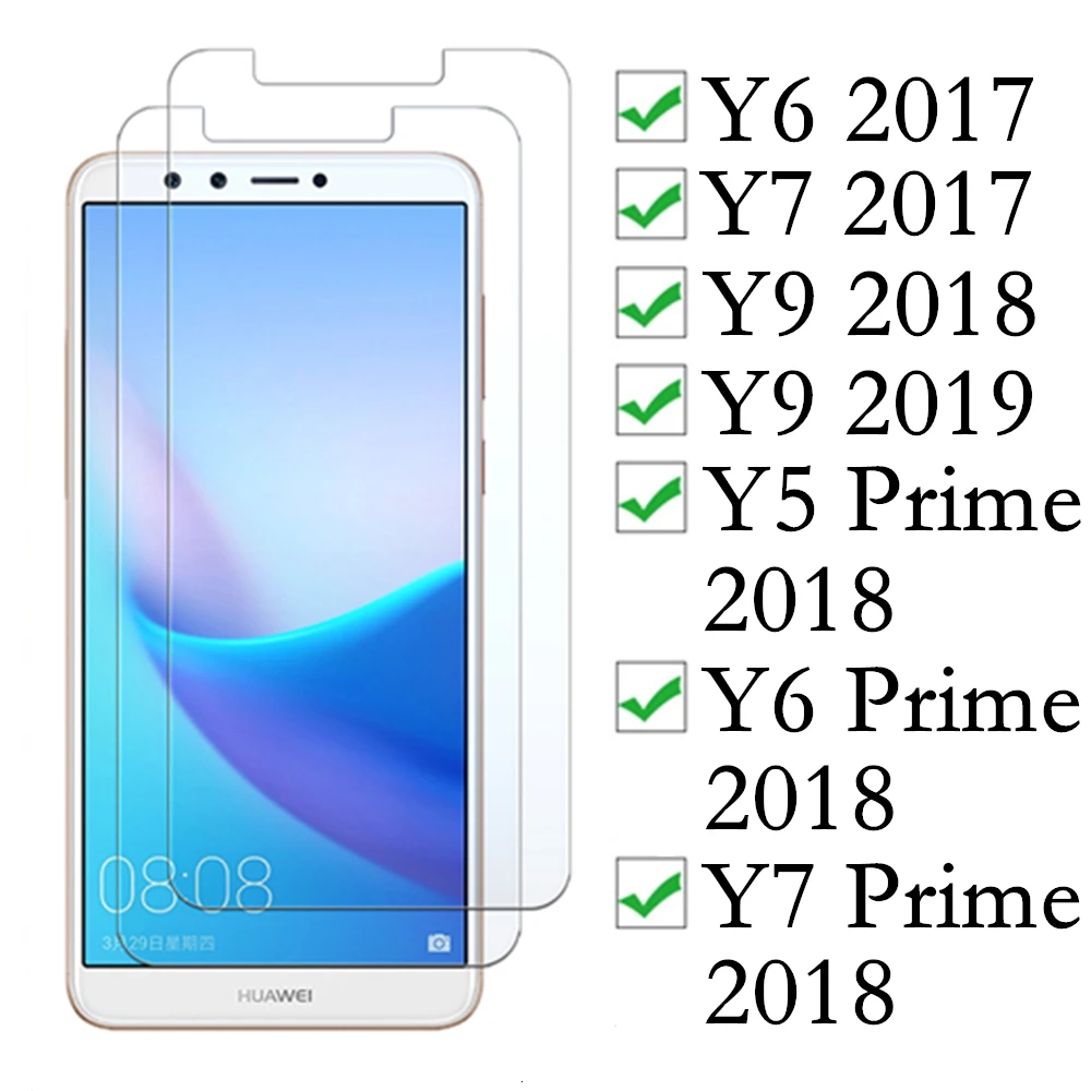 9H защитное стекло на Y6 для huawei Y6 Prime Y7 Pro Y5 Y9 Y 5 6 7 9 Закаленное стекло Защитная пленка для экрана