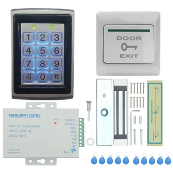 

Door Access Control System, Electric netic Door Lock Access Control Card Password Door Home Security System Kit with 180Kg Ma