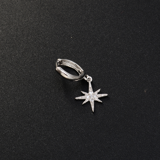 PCS Cute Small Star Ear Stud Cuff Earring Gold Color Cartilage Stainless Steel Helix Piercing Tragus Bar Ball Ear Jewelry