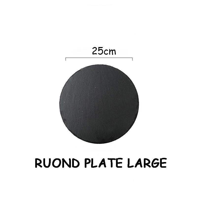 Rectangle Plate L Японские тарелки для суши, западные сланцы, прямоугольные квадратные круглые тарелки для стейка, тарелки для барбекю, пиццы, плоские фруктовые тарелки, поддоны для еды - Цвет: Rectangle Plate L