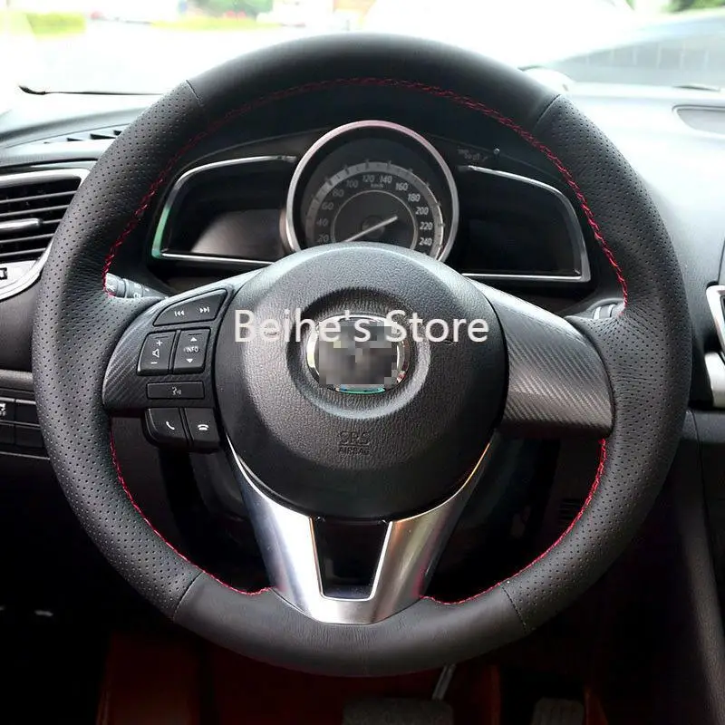 For Mazda CX 5 2013 2016 / CX 3 ustomized steering wheel cover Black