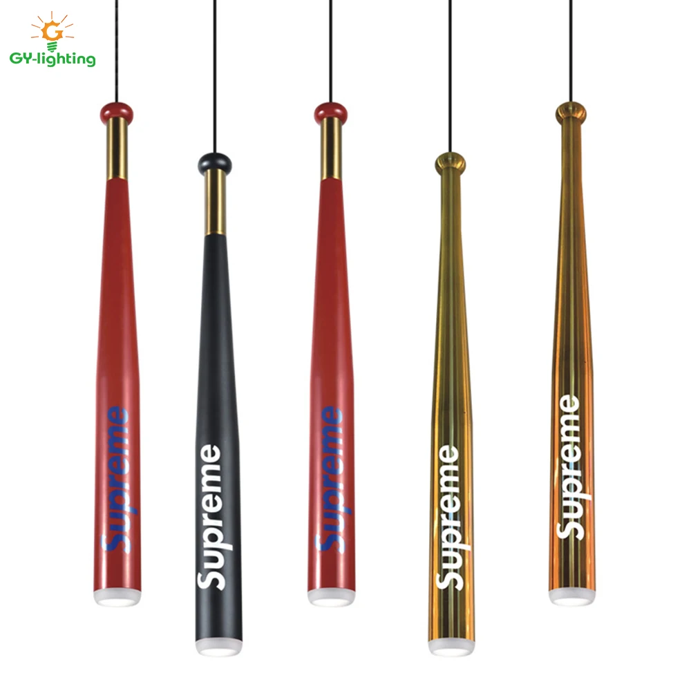 

LED Pendant lights lamparas de techo colgante moderna hanglamp baseball bats hanging lamp Kitchen light Bar deco maison