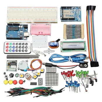 

Expansion Board+Resistance+Remote Control+Driver Board for UNOR3 Basic Starters Learning Kits No Battery Version