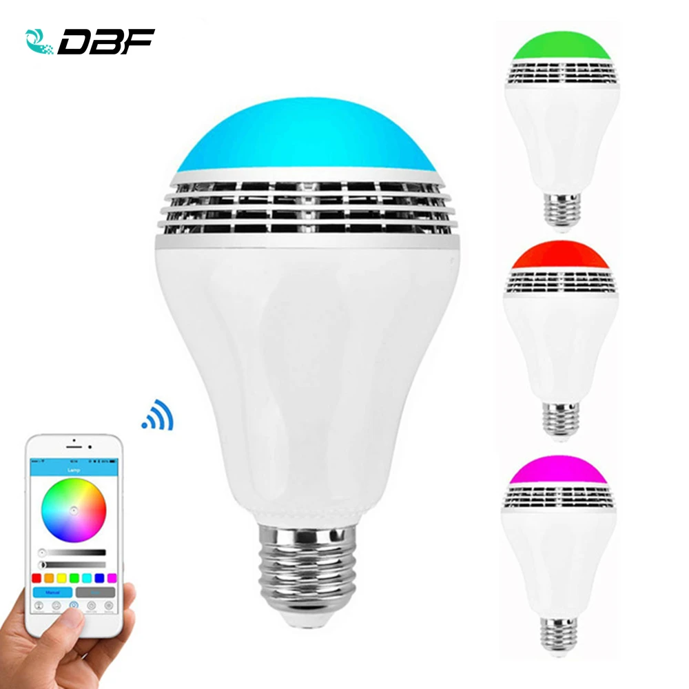 [DBF]Bluetooth умная светодиодная акустическая лампа IOS Android смартфон 1 приложение
