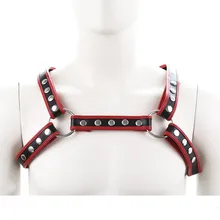 Регулируемый мужской нагрудный ремень из искусственной кожи бандаж пояс для чулок для геев пояс интимные товары игрушки для взрослых Клубные костюмы реквизит для мужчин