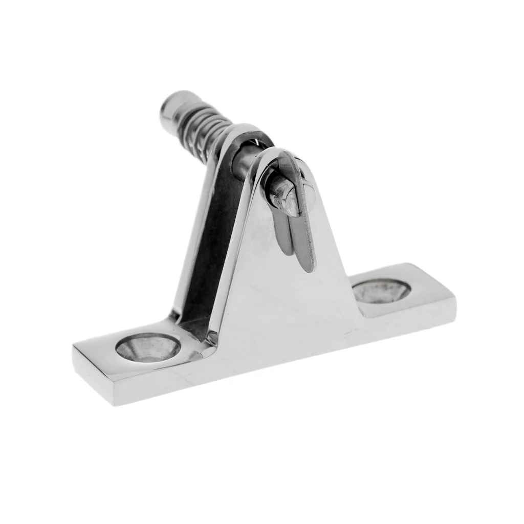 Marine Depot Top 316 Stainless Steel Deck Hinge 90 Degree with Pin - Heavy Duty Boat Bimini Fittings Hardware