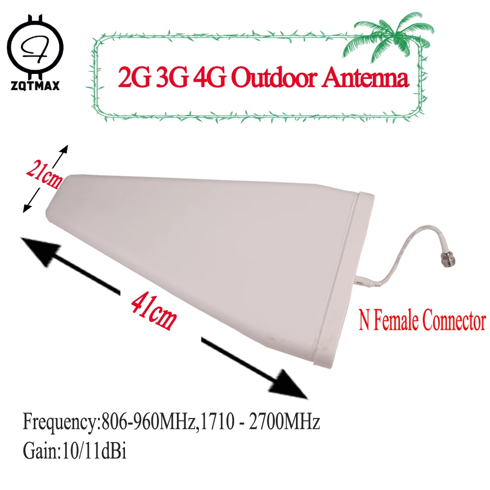 ZQTMAX 2G 3G 4G LPDA антенна F разъем 10/11dBi 806-2700 МГц внешний усилитель сигнала для сотового