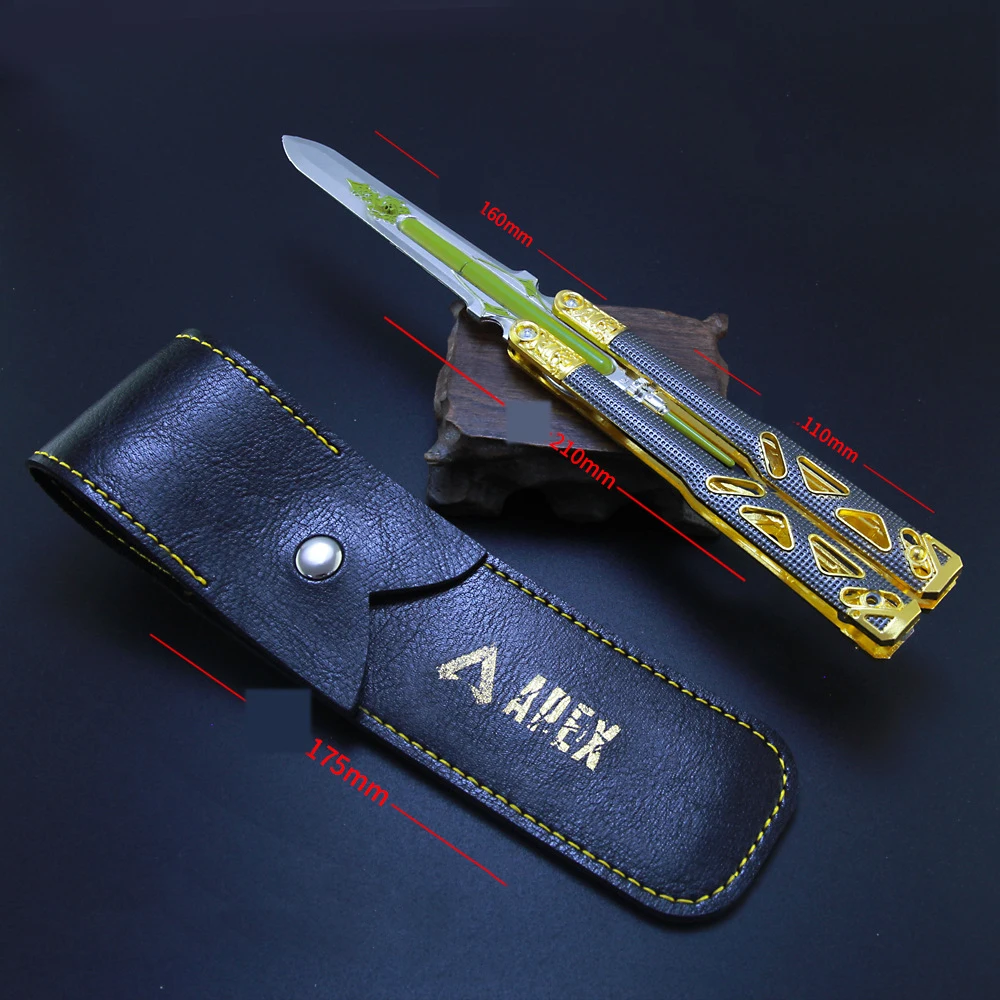 Тренировочный нож-бабочка Apex портативный складной для тренировок игрушечный нож