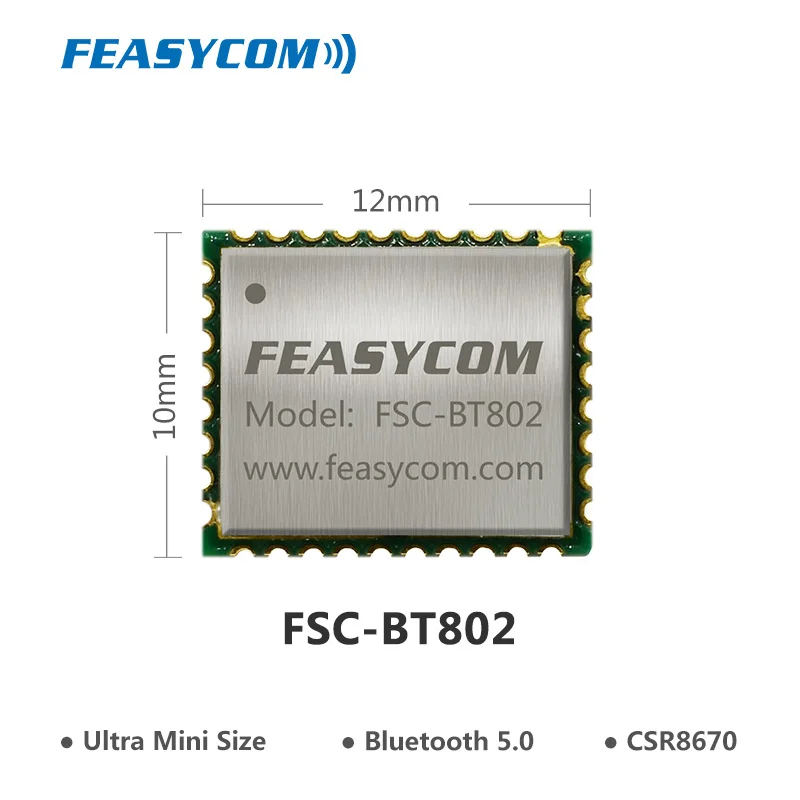 

FEASYCOM Newest high performance CSR8670 CVC APTX Micro 5.0 module bluetooth for custom headphone