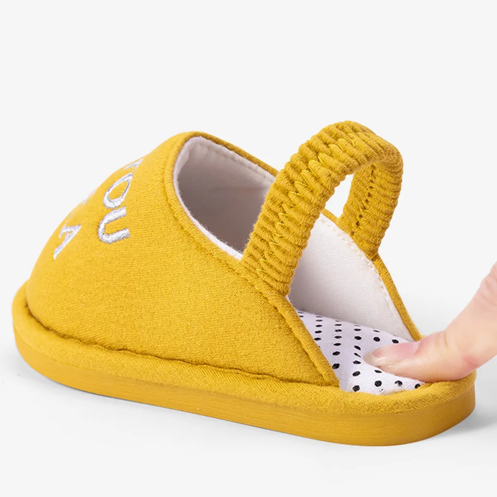 Зимние тапочки для девочек; нескользящие Тапочки для ванной; Детские домашние тапочки с милыми животными; теплая Домашняя повседневная обувь для маленьких девочек; нескользящая обувь;# G3