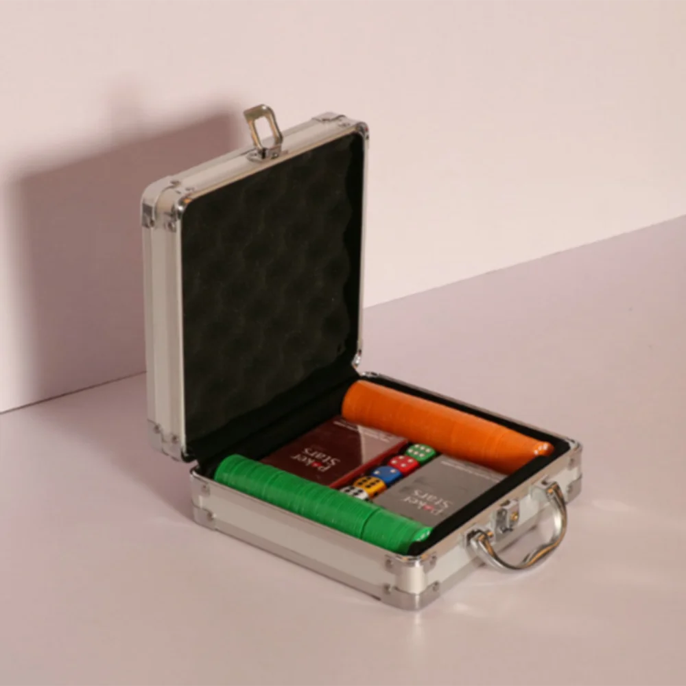 Alloy leisure entertainment chip box 100 chess and card packaging gambling |