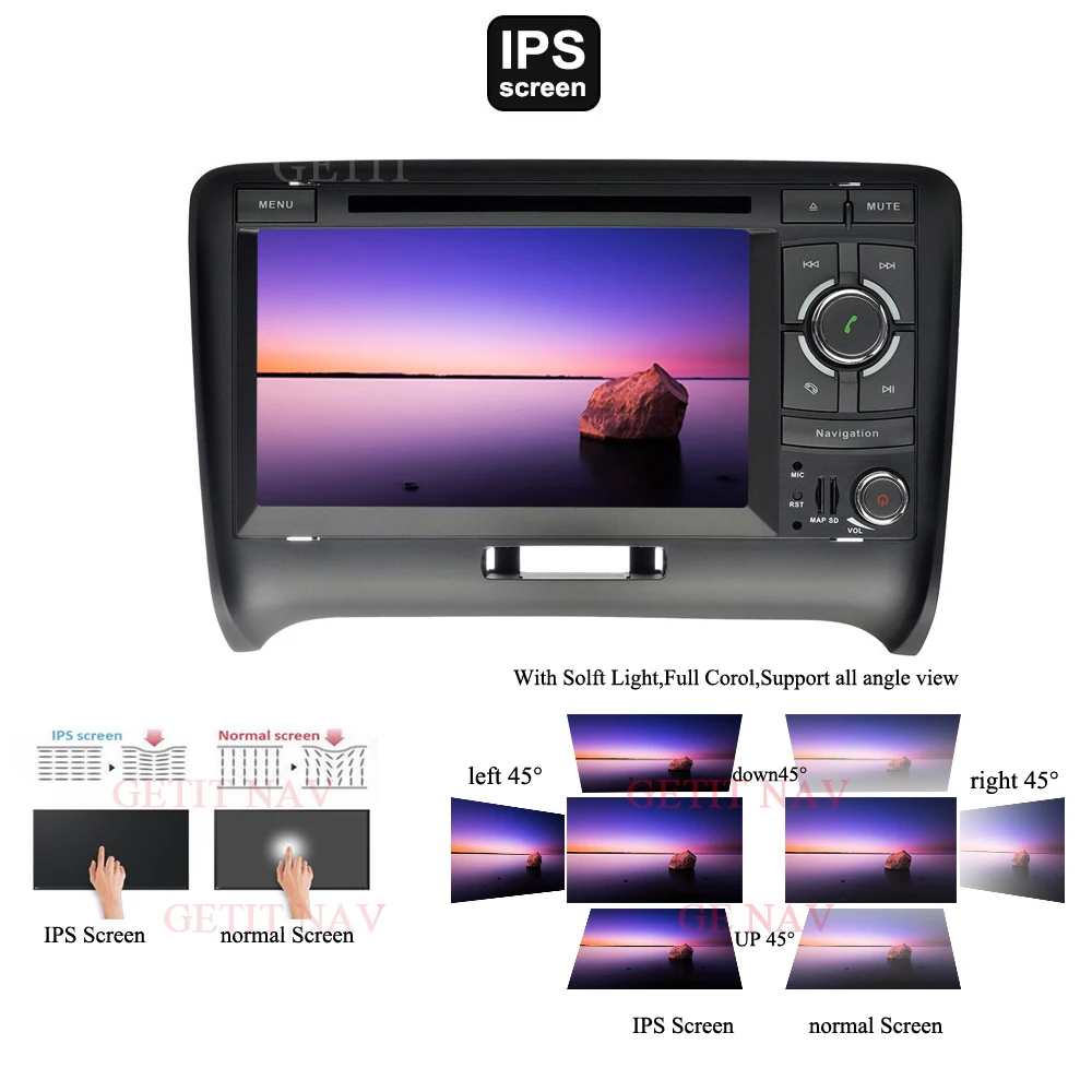 5USB DSP ips 4G 64G Android 9,0 2 DIN автомобильный DVD gps для Audi TT MK2 8J 2006 2007 2008 2009 2010 2011 2012 мультимедийный плеер радио