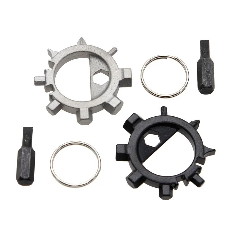 EDC Stainless Steel Multi Tool Bicycle Bike Repair Screwdrivers Opener Keychains