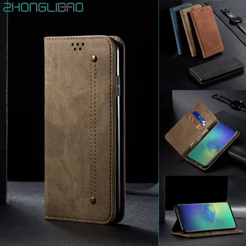 

Denim Flip Leather Case for Samsung S11 S10e S10 Plus S10 5G A50 A30 A20 M30s A70 A10s A20s A50s A30s Magnetic Wallet Book Cover