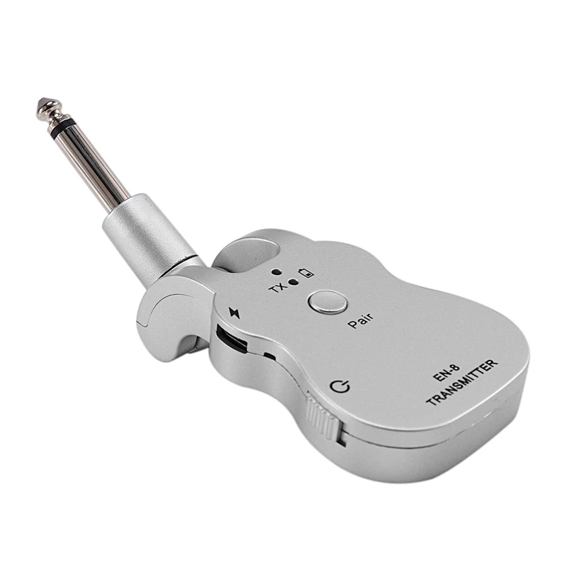EN-8 UHF Гитара Беспроводная система передатчик приемник Встроенный перезаряжаемый литиевый аккумулятор 600 мАч для электрогитары бас
