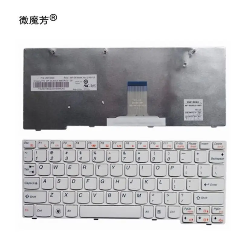 Новая Клавиатура ноутбука США для lenovo U160 U165 S200 S205 ноутбук белая черная клавиатура