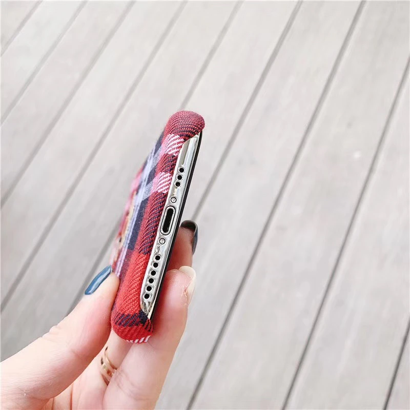 Холщовые чехлы с мультяшным рождественским оленем для iphone 11promax XS Max X XR 7 8 Plus, мягкая задняя крышка для пар