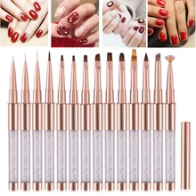 

Nail Art Acrylic Liquid Powder Carving UV Gel Extension Builder Painting Brush Nail Drawing Pen Crystal Acrylic Gel Powder Tool