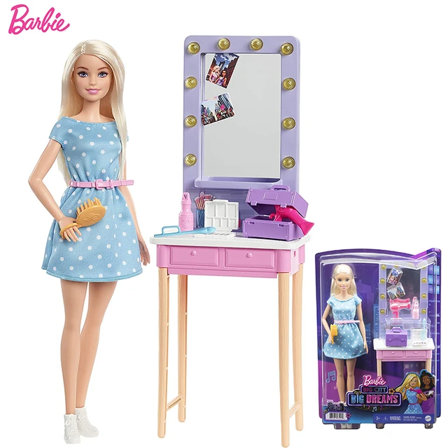 Boneca Barbie com Acessórios - Cabelo e Maquiagem - Malibu