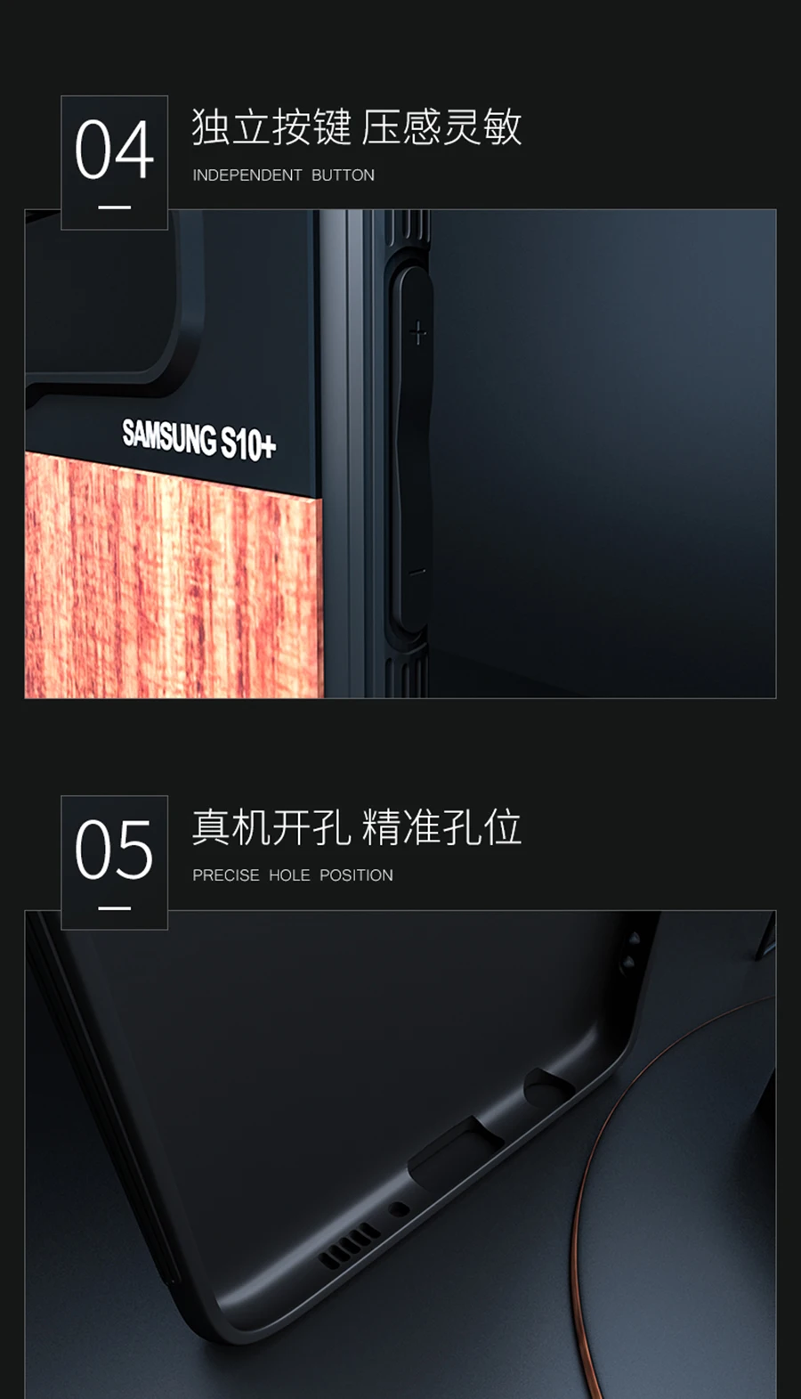 Kase Мобильный объектив Деревянный чехол держатель для samsung S10+/S10/S9+/Note 9/Note 8 и Kase широкий угол, макро, рыбий глаз, телеобъектив