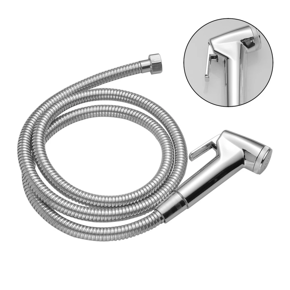 1 Set Abs Plating Bidet Shower Head Handheld Small Spray Nozzle With