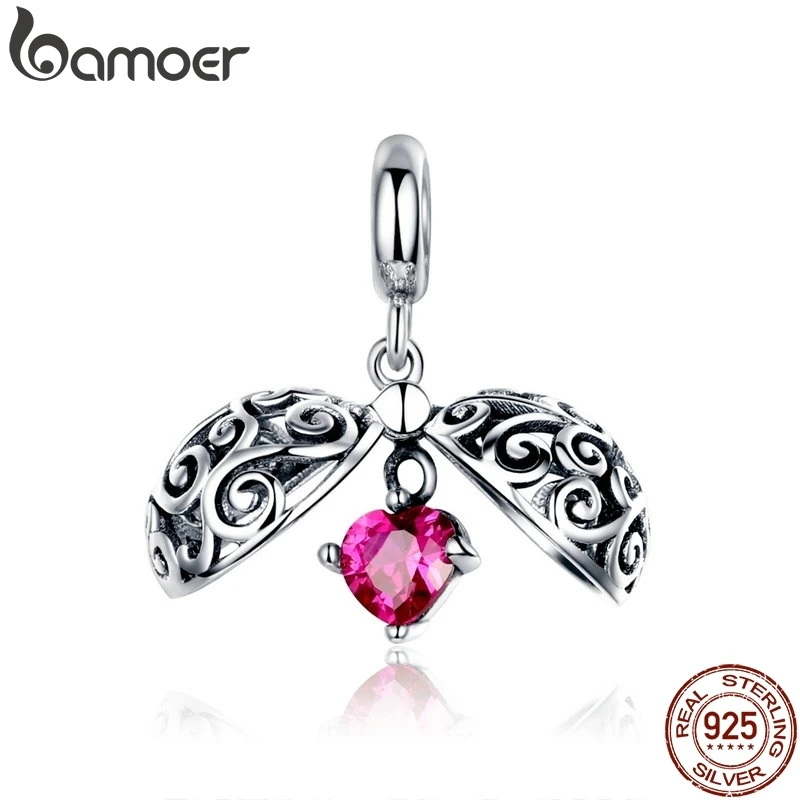 BAMOER 100% Серебро 925 пробы секретный кулон в форме коробки с фруктами браслеты и