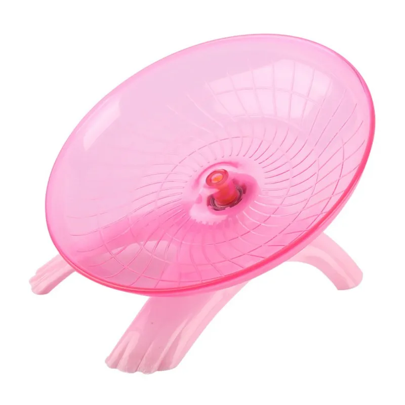 18cm Diameter Hamster Mouse Plastic Silent Design UFO Shape Running Disc Flying Saucer Pet Exercise Sport Jogging Wheel x
