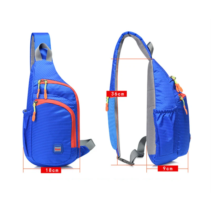 Vilead Nylon Solid Waterproof Outdoor Shoulder Bag Men Women Sports Kettle Chest Bag Multi-functional Camping Hiking Backpack
