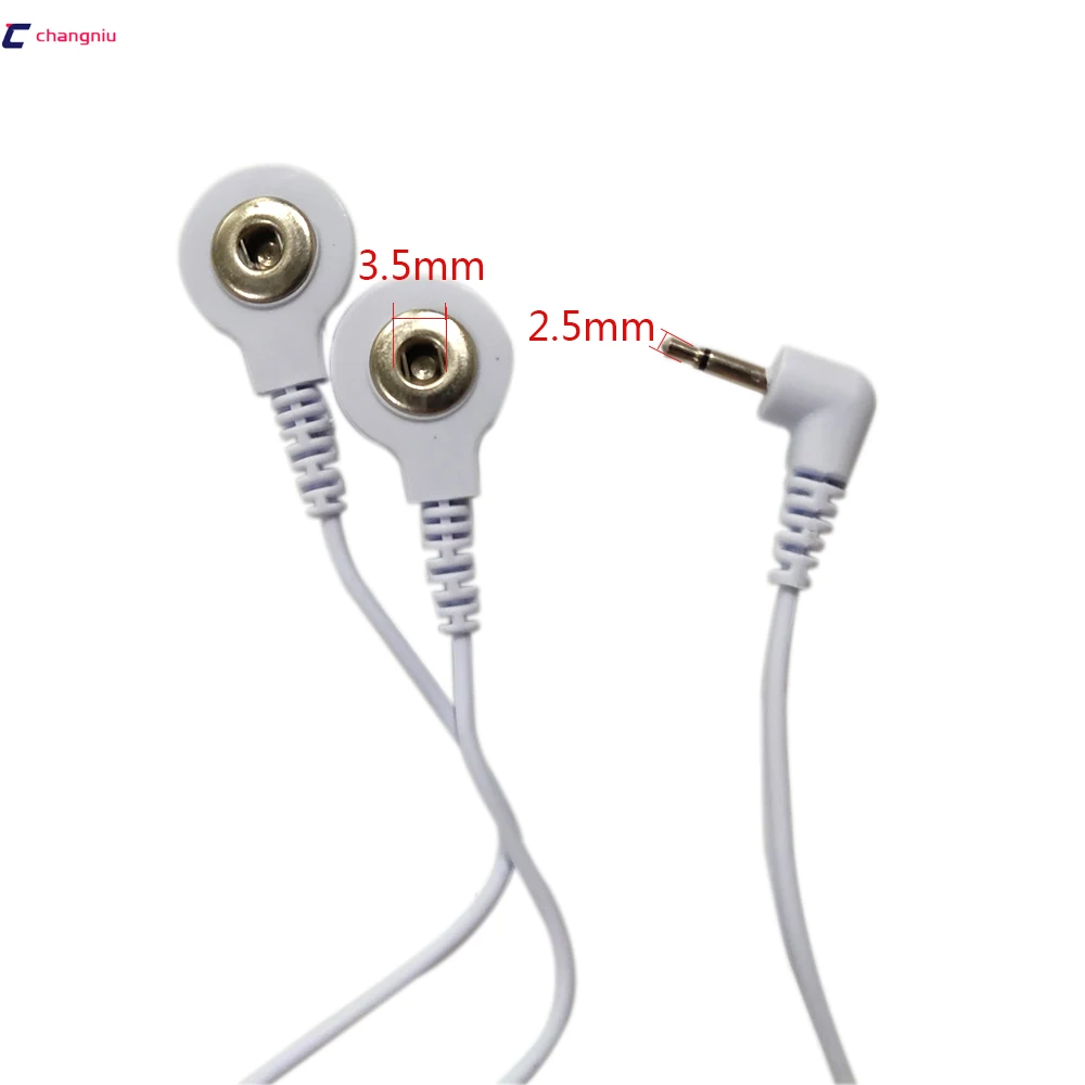 

DHL Free shipping DC 2.5MM 2 in 1 Head electrode wires /cable for digital device and TENS machine