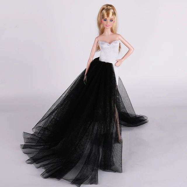 Moda princesa vestido de casamento para barbie 1/6 roupas de