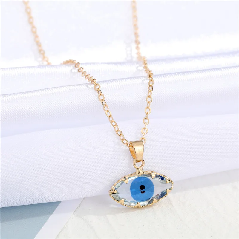 Fashion Colorful Turkish Devil Eye Necklace For Women Pendant Choker Luck Couple Friendship Jewelry Short Chain Lady Female Gift | Украшения