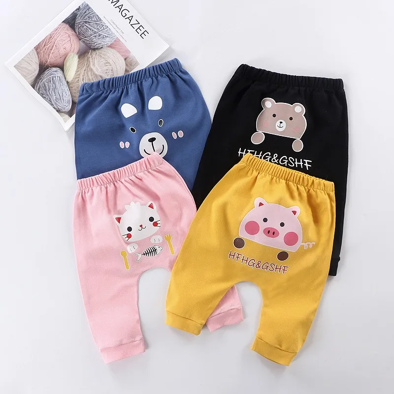 Baby trousers cotton pants Newborn Baby Pants Spring Summer Harem Pants Kids Boys Girls Solid Color Pp Baby Cotton Children's Clothing