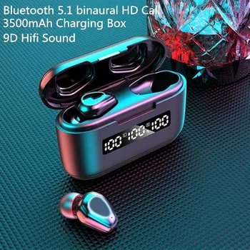 

TWS Bluetooth 5.1 Earphones LED Digital Display Wireless Headphone 9D Stereo Sports Waterproof Earbuds Headsets 3500mAh Battery