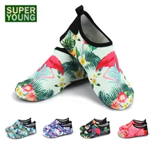 Летняя Пляжная детская обувь с фламинго, обувь для плавания, для мальчиков и девочек, для рыбалки, для дайвинга, женские кроссовки, спортивные носки для серфинга