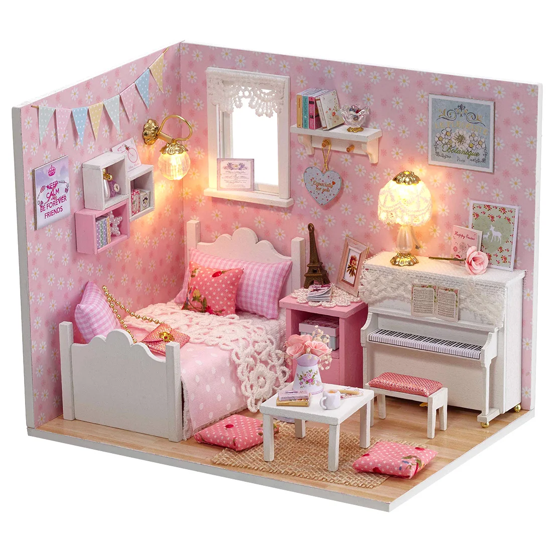 

Interesting Cabin Sunny Princess 3D Assembly DIY Household Creative House Kit