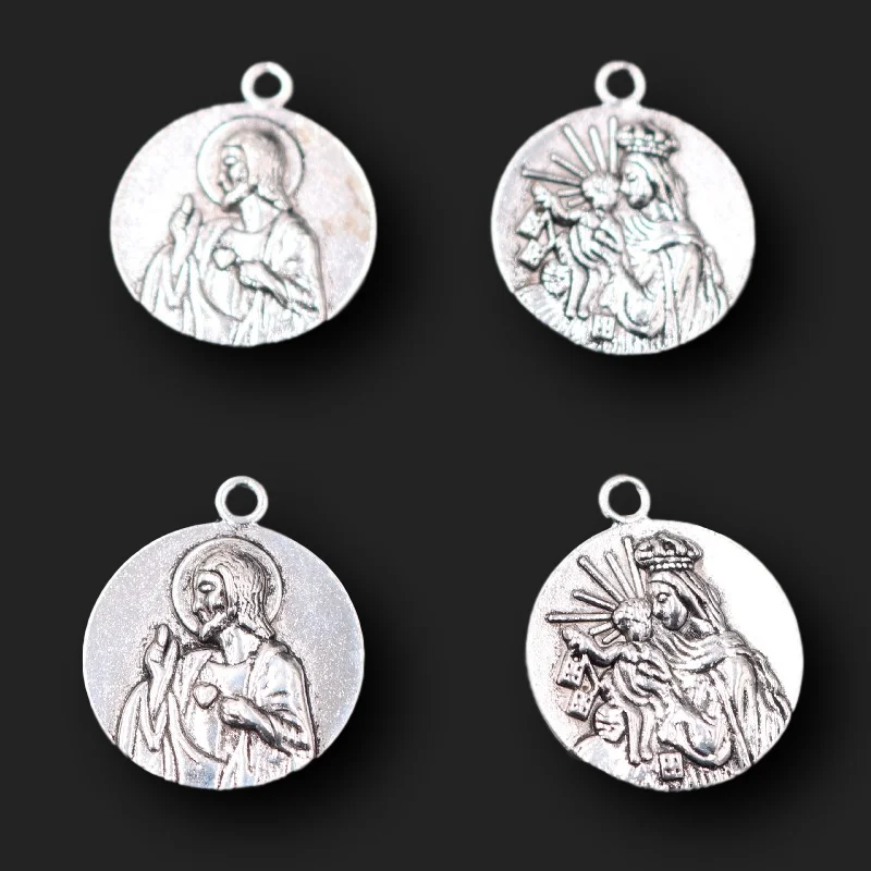 8 штук посеребренные религиозные шалфей католическая Дева Мария и Иисус подвески