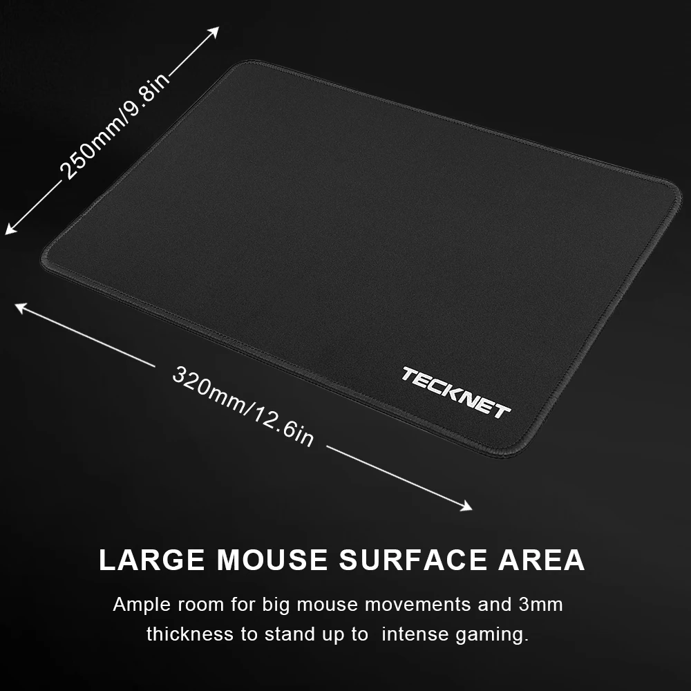  TeckNet 320x240x3mm Waterproof Anti-slip Gaming Mouse Pad PC Computer Gamer Mousepad Rubber Mouse M
