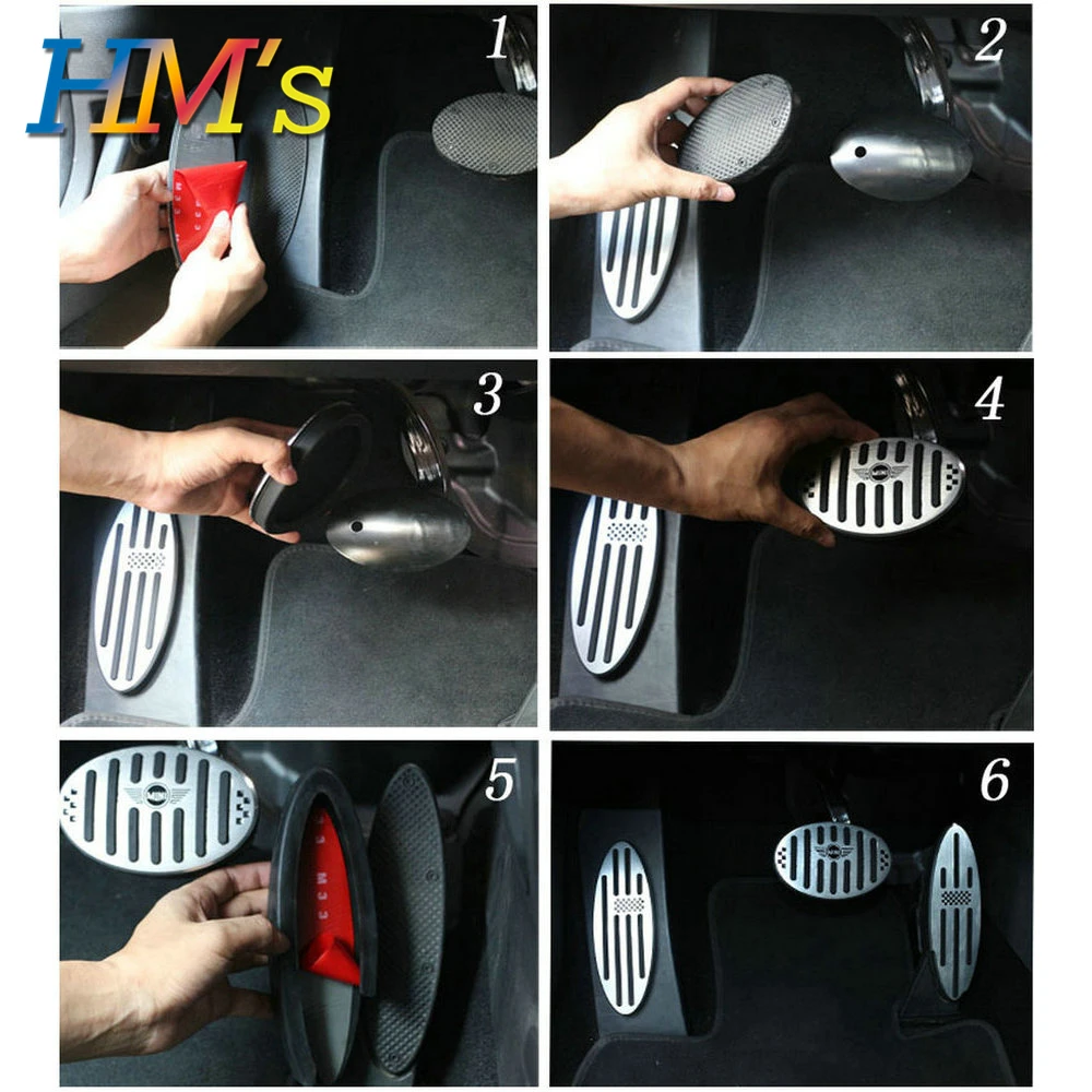 Наклейка на педаль для MINI Cooper R50 R52 R53 R55 R56 R57 R58 R59 R60 R61 F54 F55 F56 F57 F60 Countryman Clubman|Наклейки