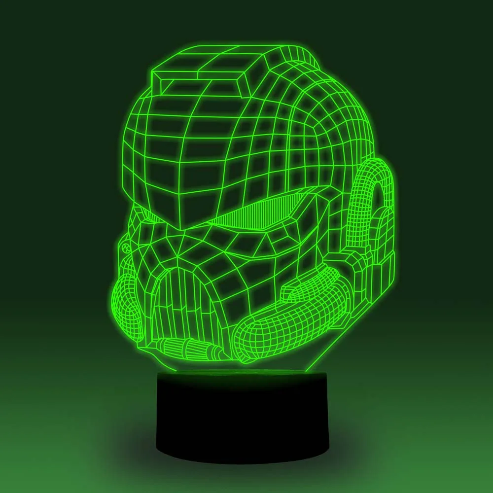 NiteApps 3D Shlem Orgsteklo ночник настольная Иллюзия украшение лампа подарок на день рождения приложение/сенсорный контроль